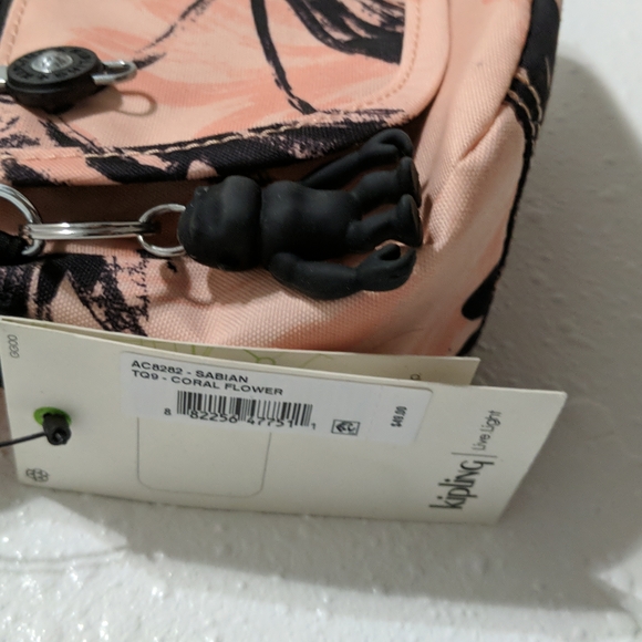 Kipling Live Light - Coral Flower Crossbody W/Adjustable Straps - Picture 3 of 6